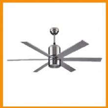 KCF 286 SATEN NİKEL 122 CM BÜYÜK TİP 6 KANATLI HIZ KADEMELİ TAVAN VANTİLATÖRÜ METAL GÖVDE